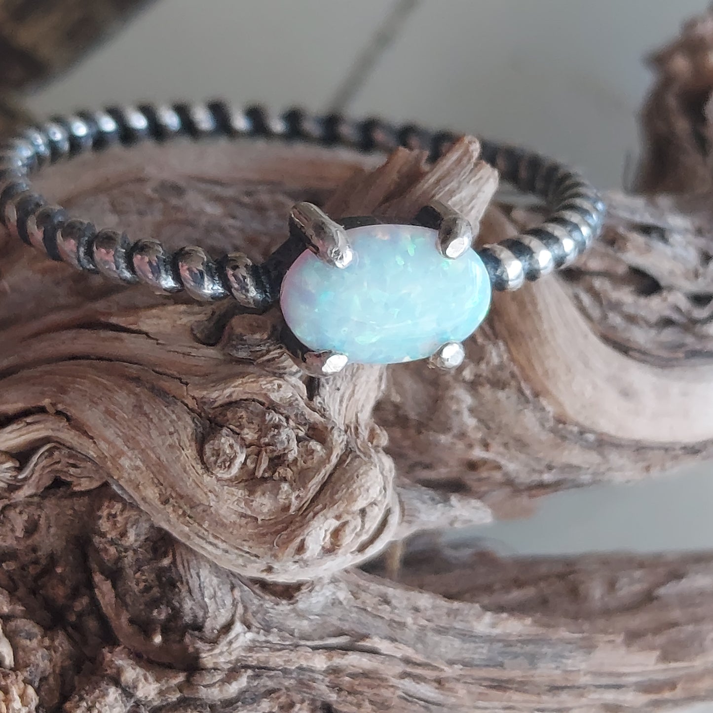 Sterling Silver Opal Ring