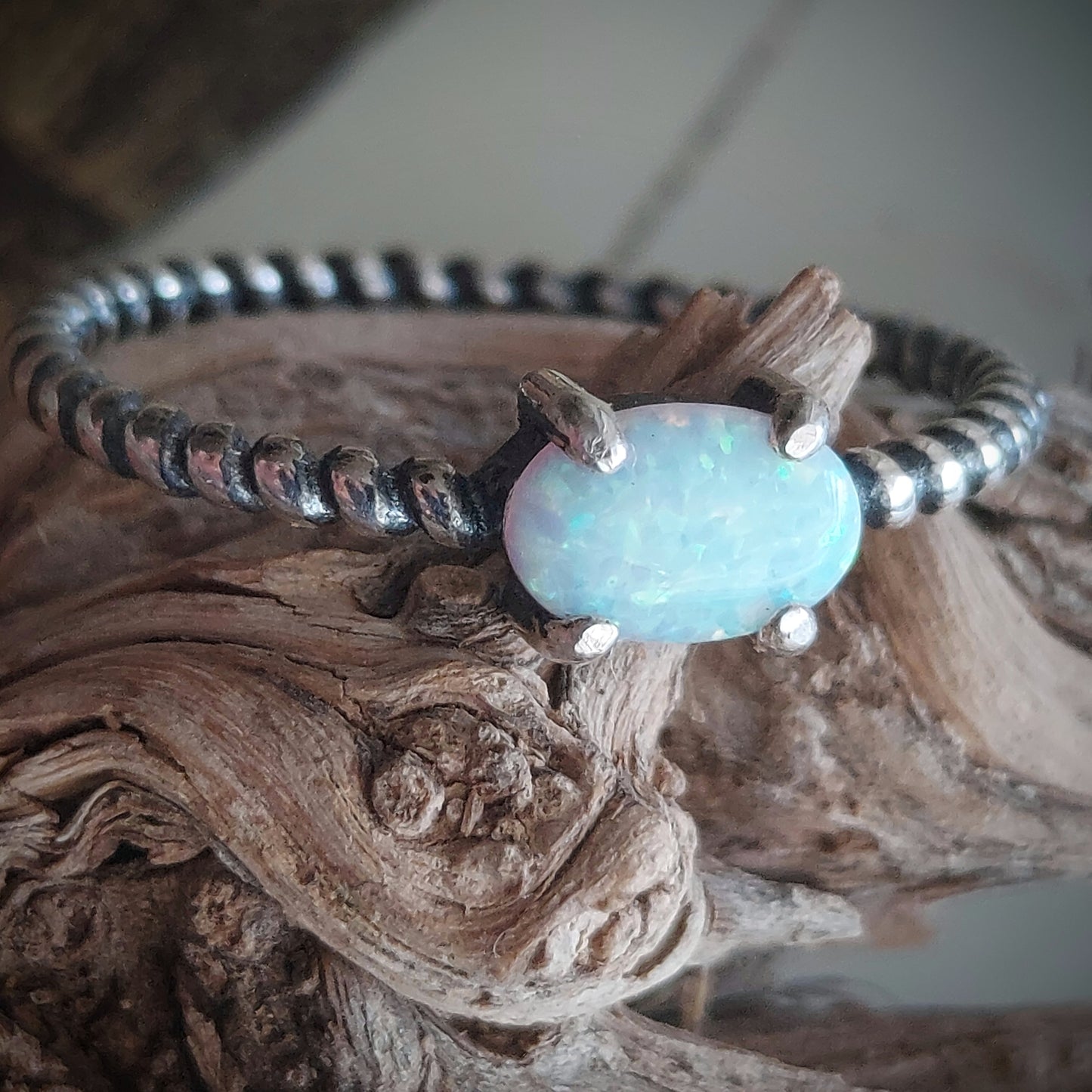 Sterling Silver Opal Ring