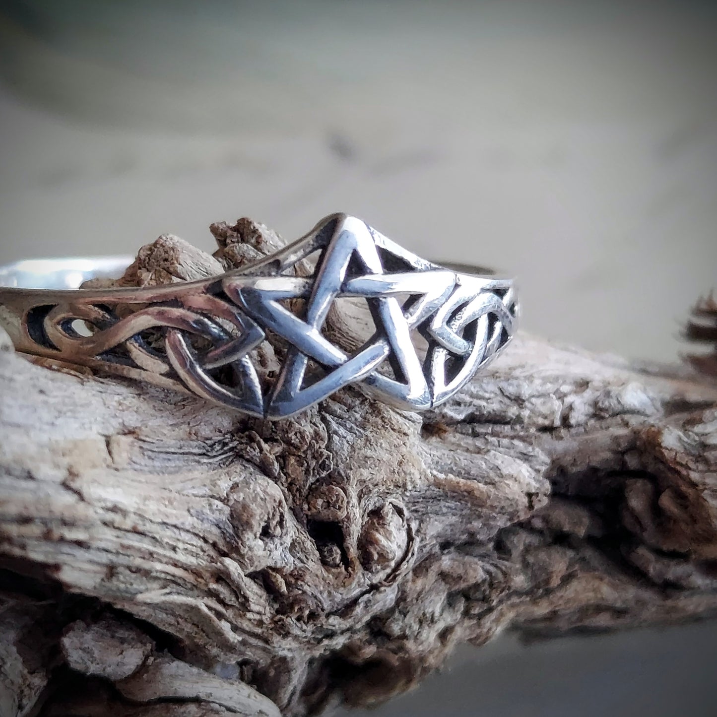 Sterling Silver Pentagram Ring