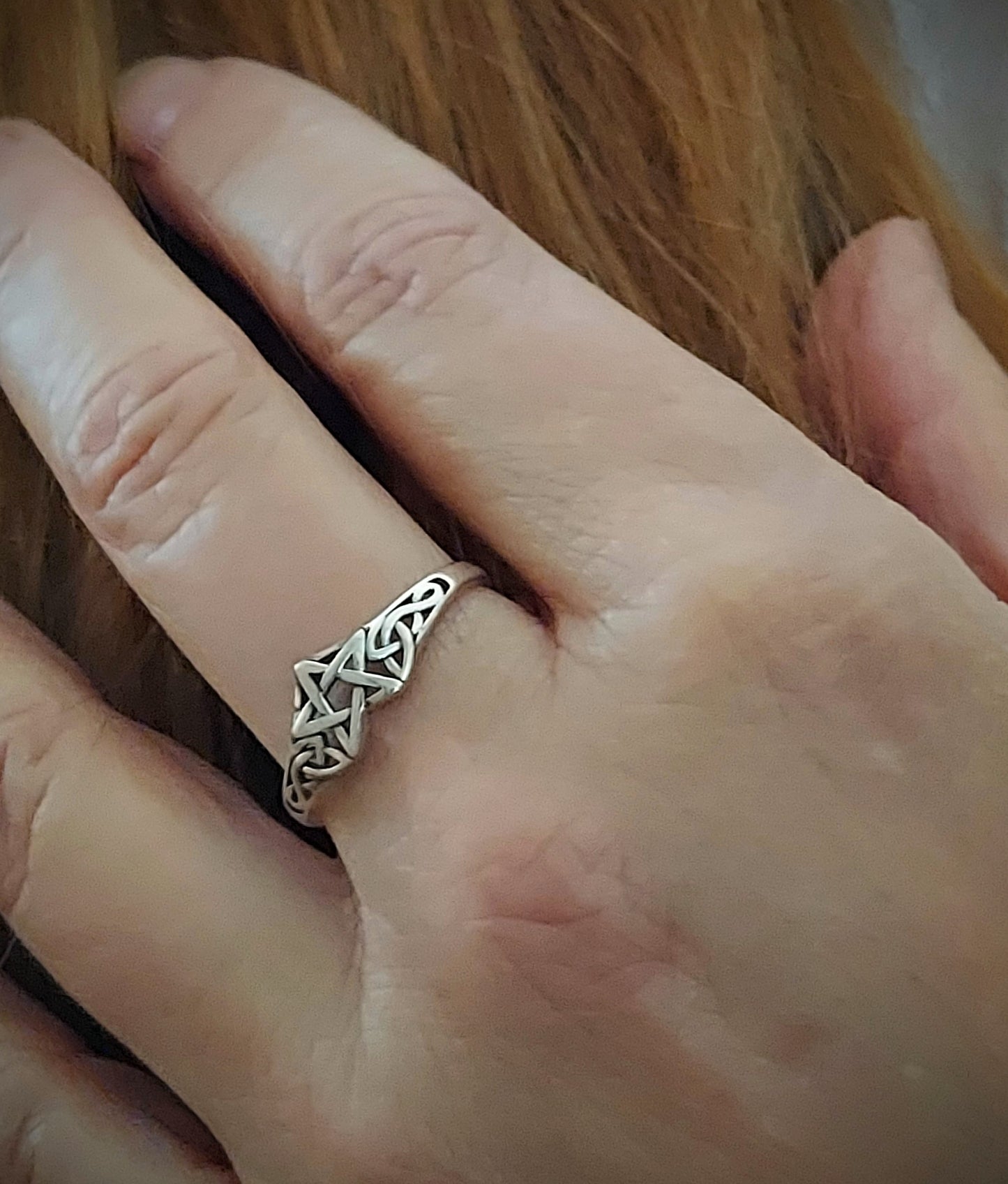 Sterling Silver Pentagram Ring