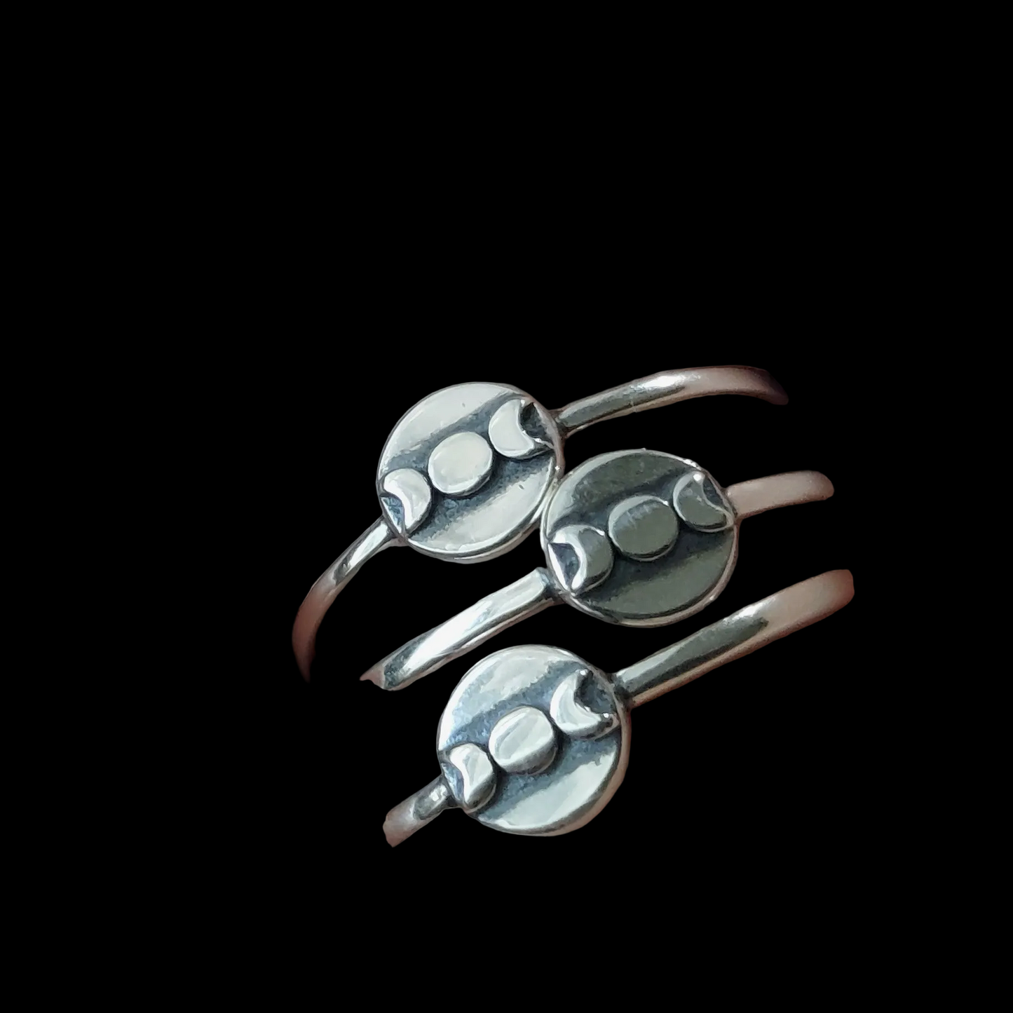 Sterling Silver Moon Phase Ring