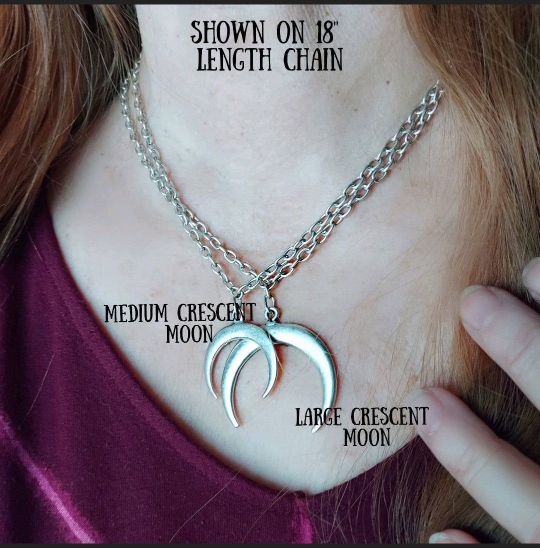 Crescent Moon Large Necklace