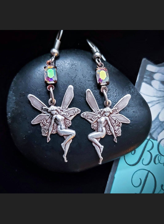 Fairy Earrings with Vintage Crystals