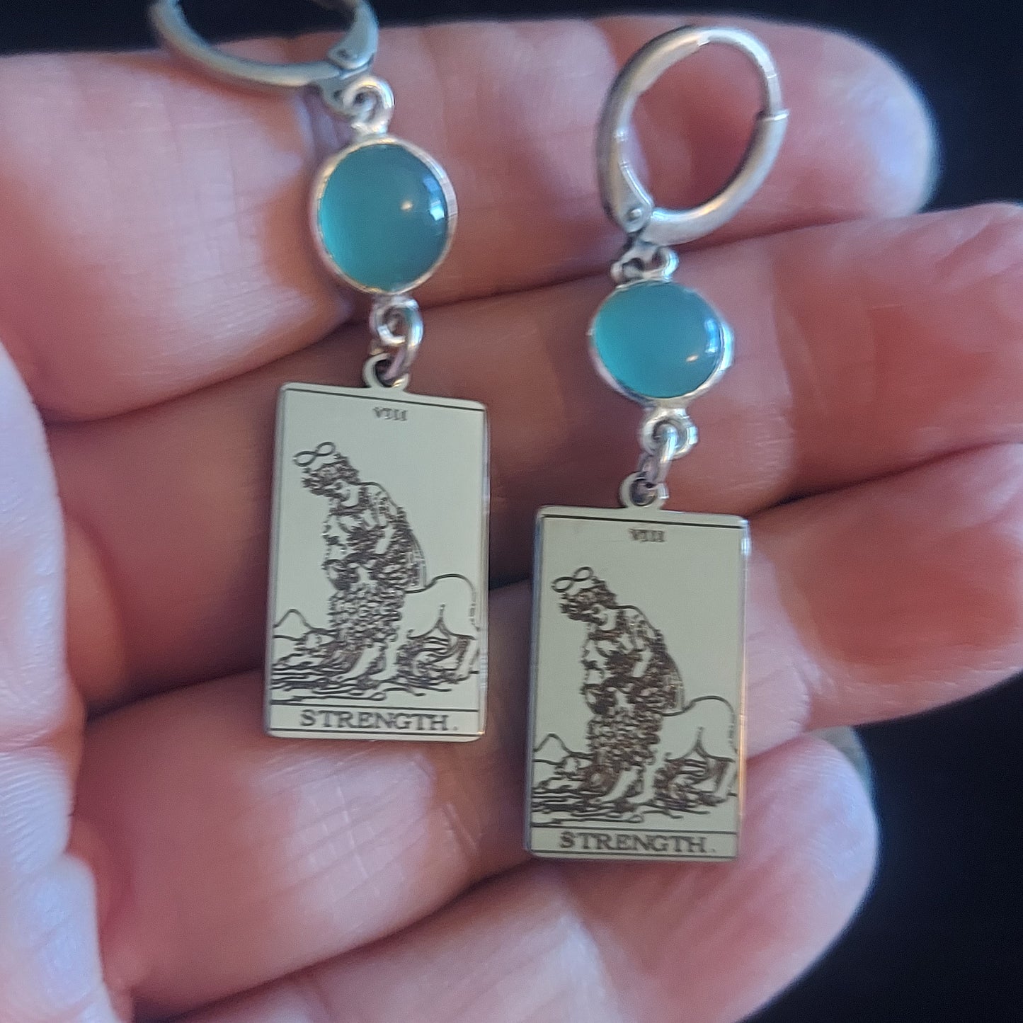 Strength Tarot Card Earrings