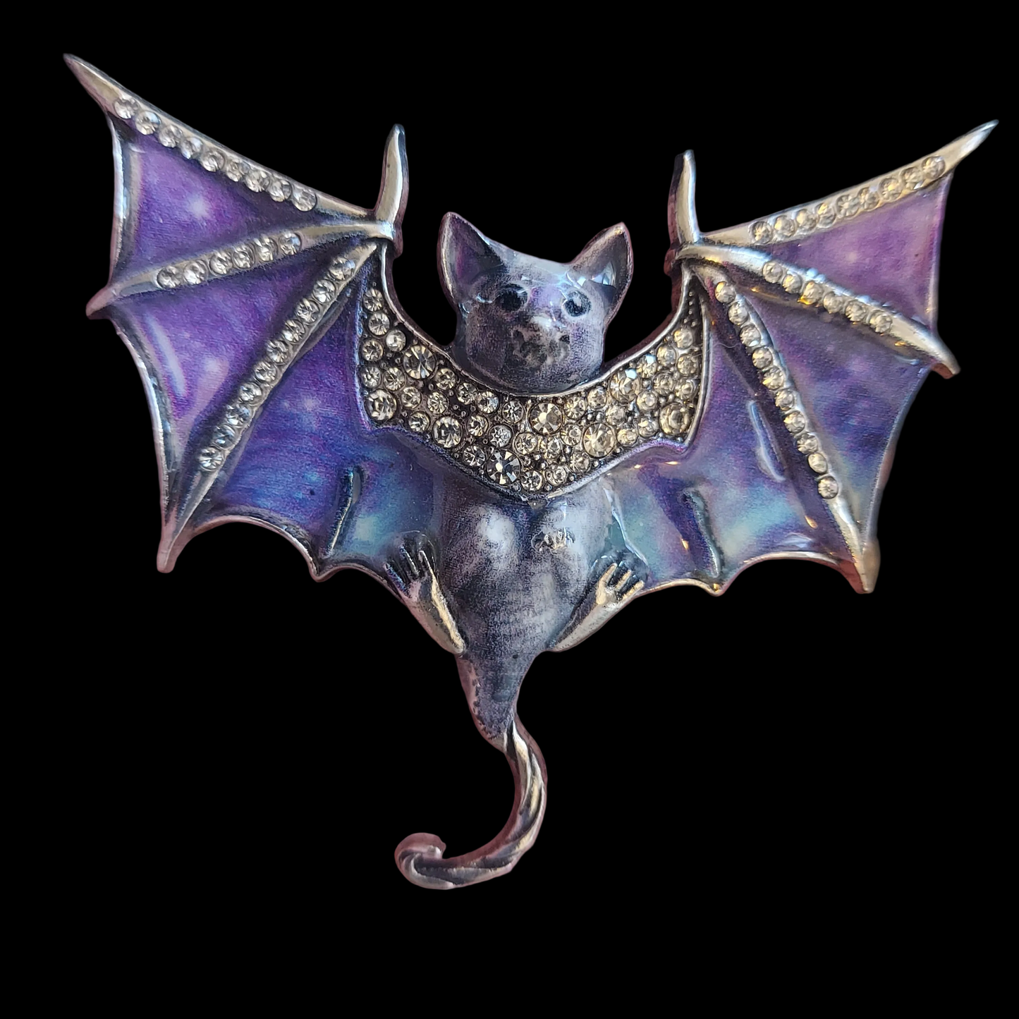 Purple Baby Bat Brooch Pin