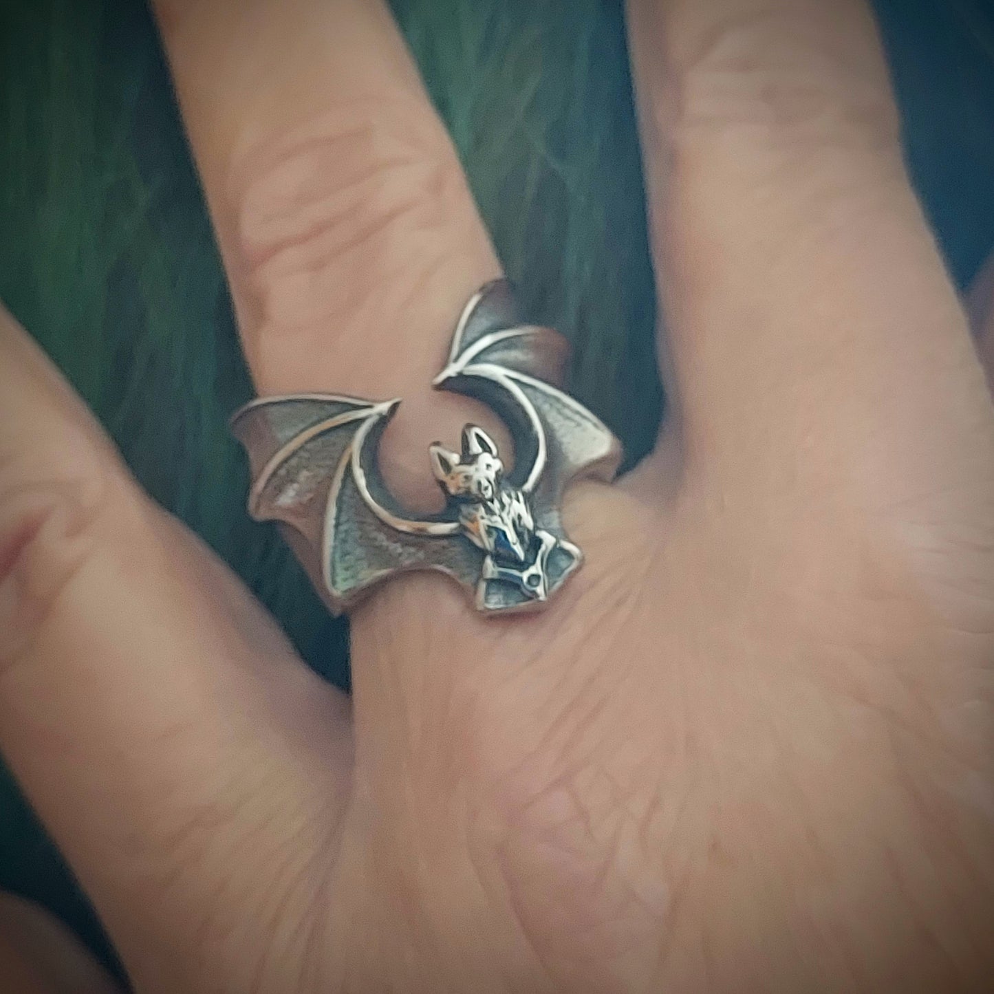 Winged Bat Stainless Steel Ring