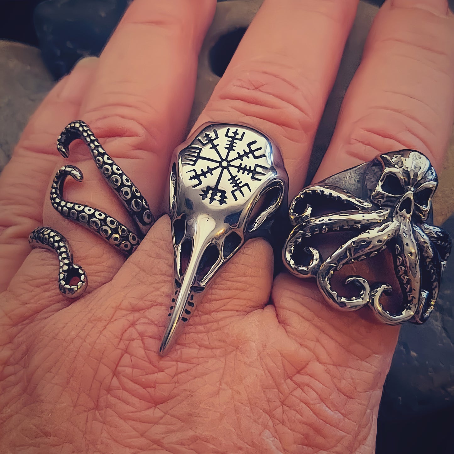 Octopus Tentacles Stainless Steel Ring