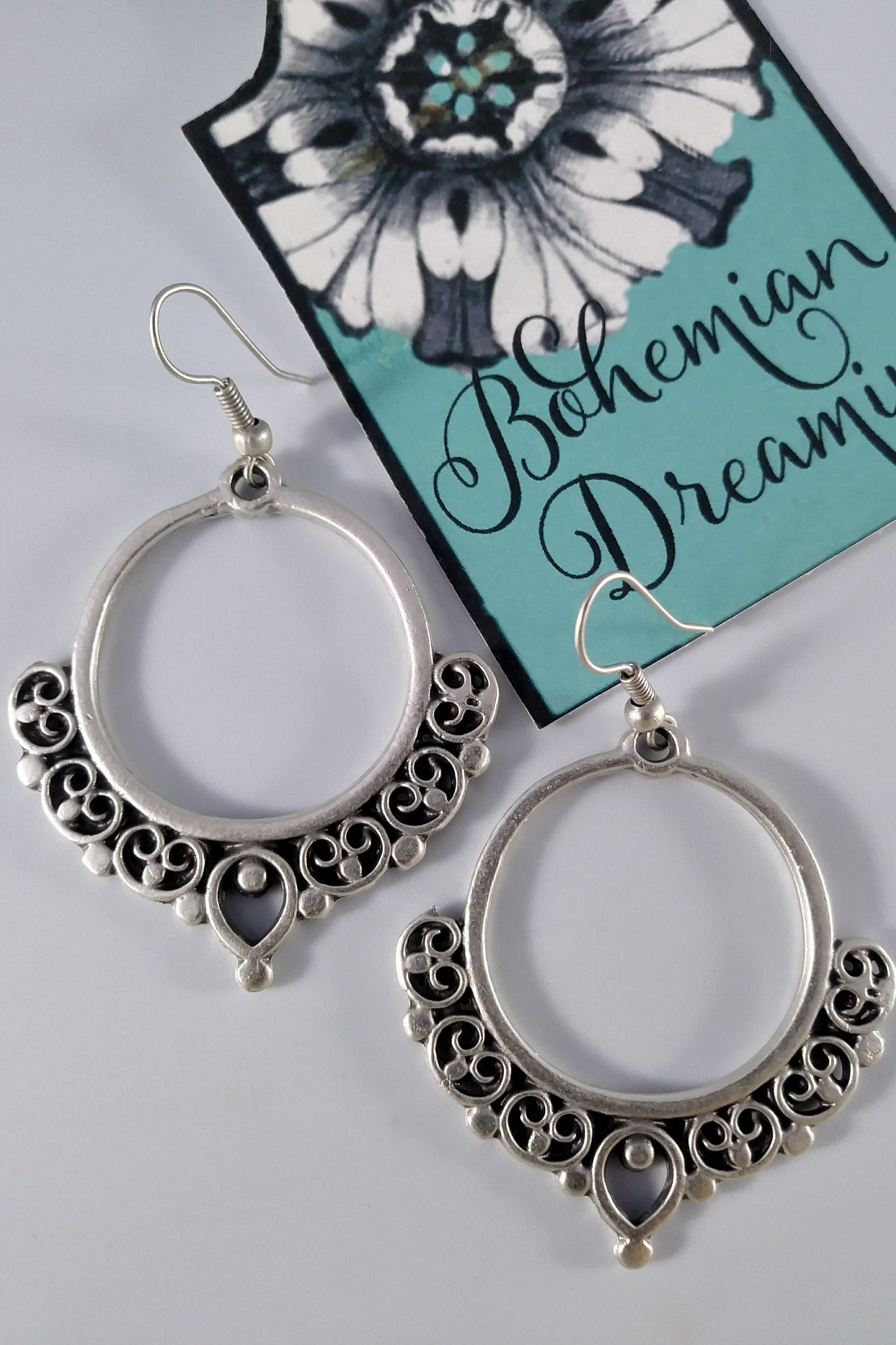 Boho earrings in bohemian jewelry