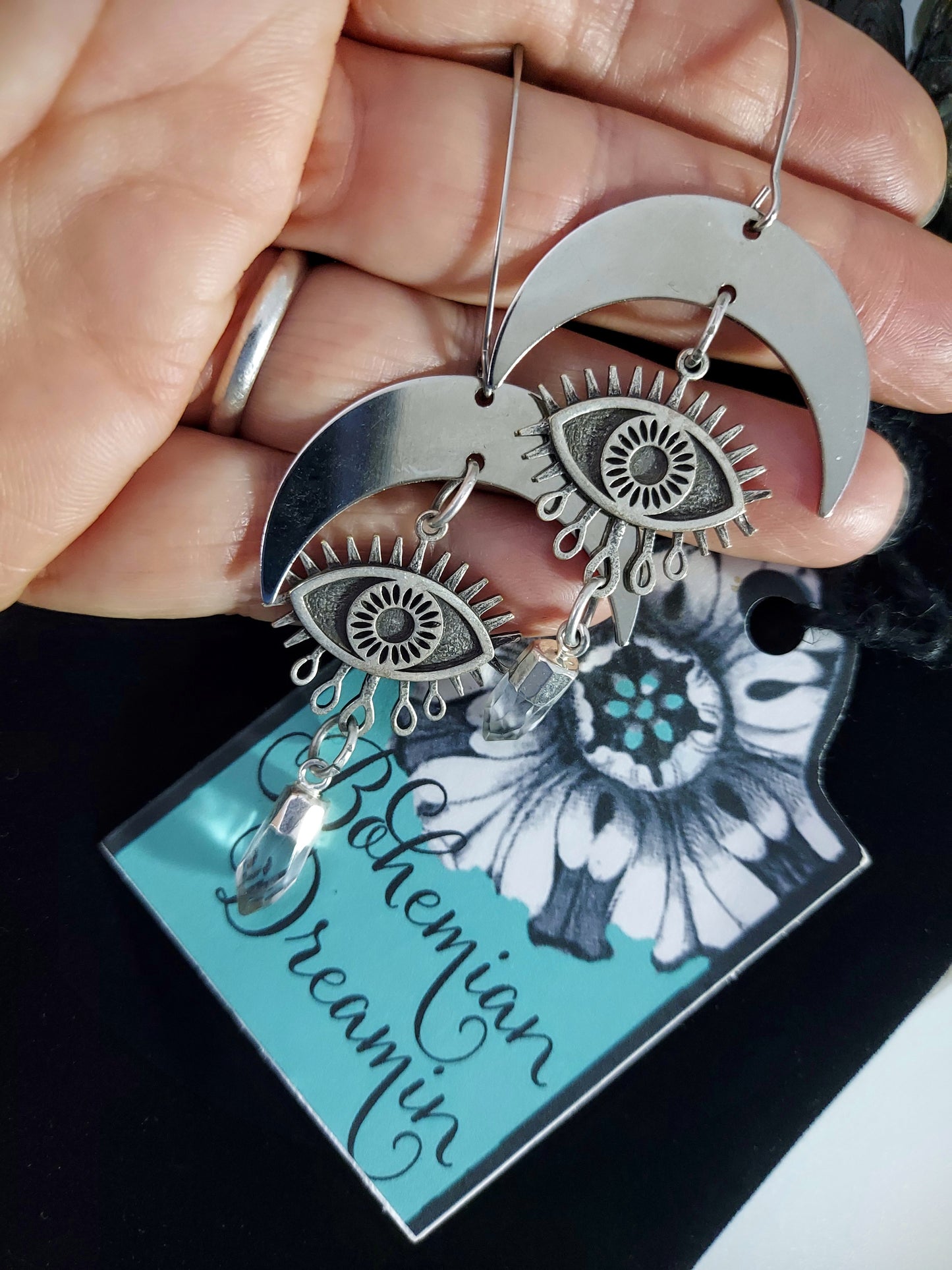 Crystal boho earrings
