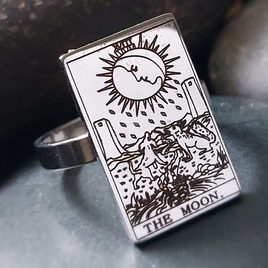 The Moon Tarot Card Ring