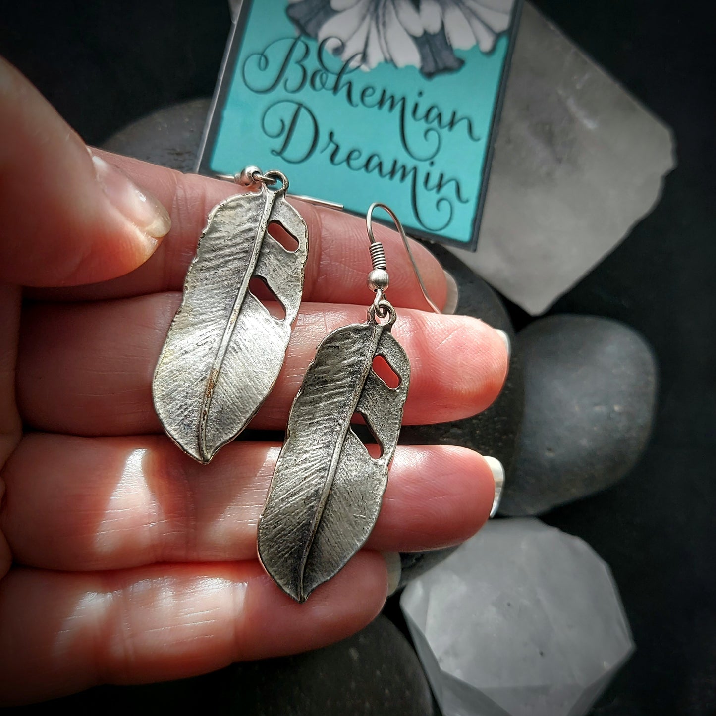 Feather Dangle Earrings