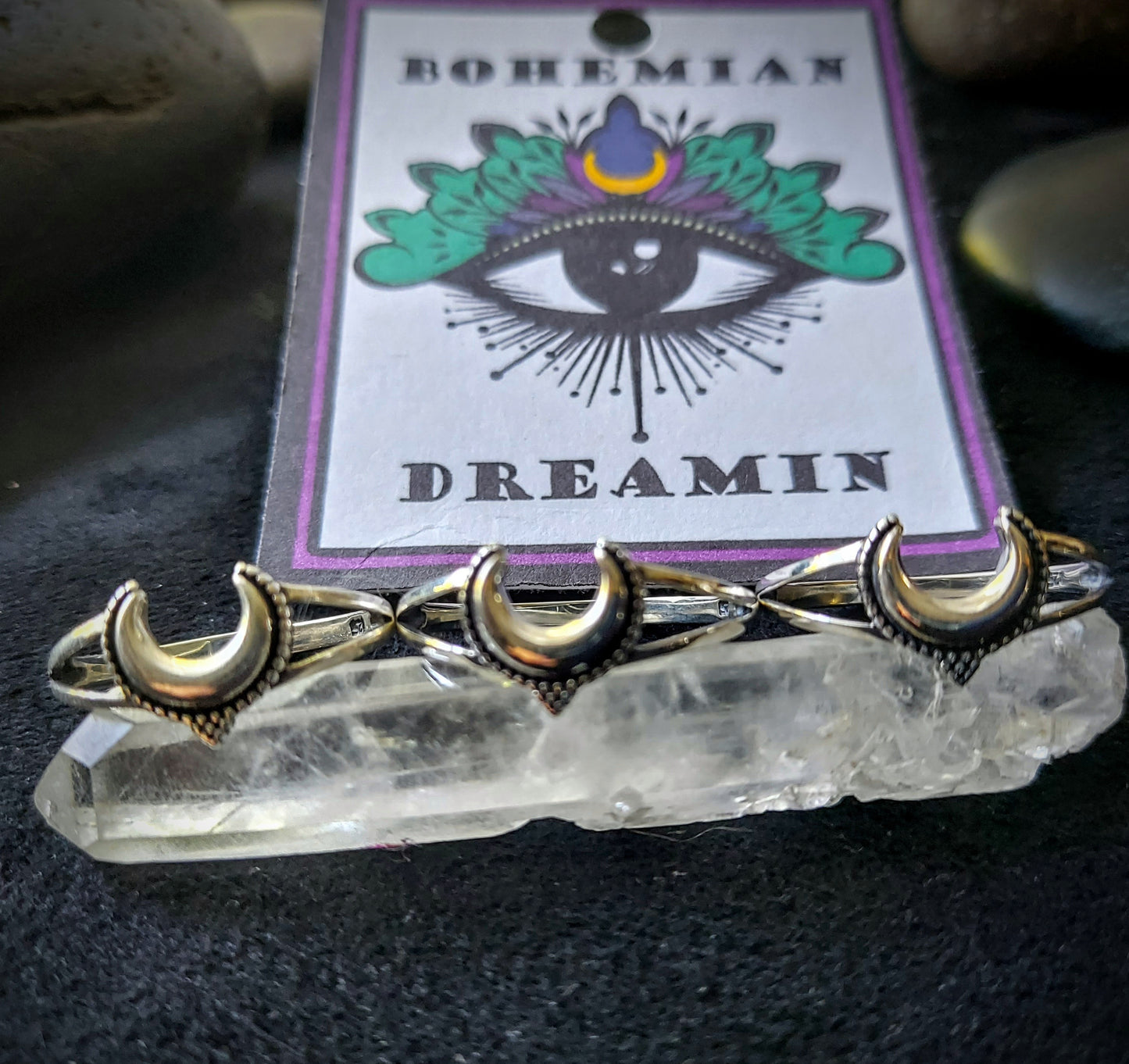 Sterling Silver Crescent Moon Ring