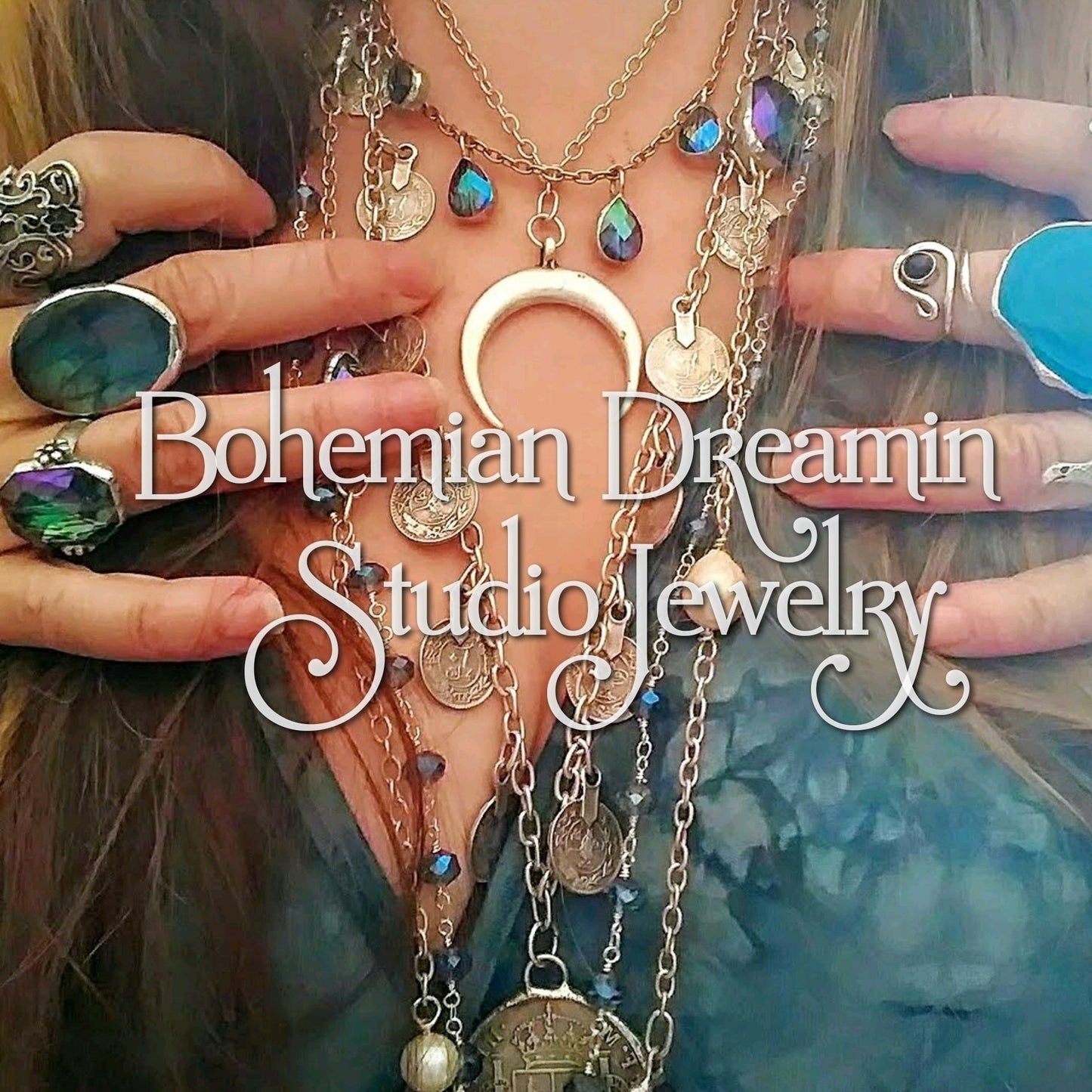 Crescent Moon Large Necklace