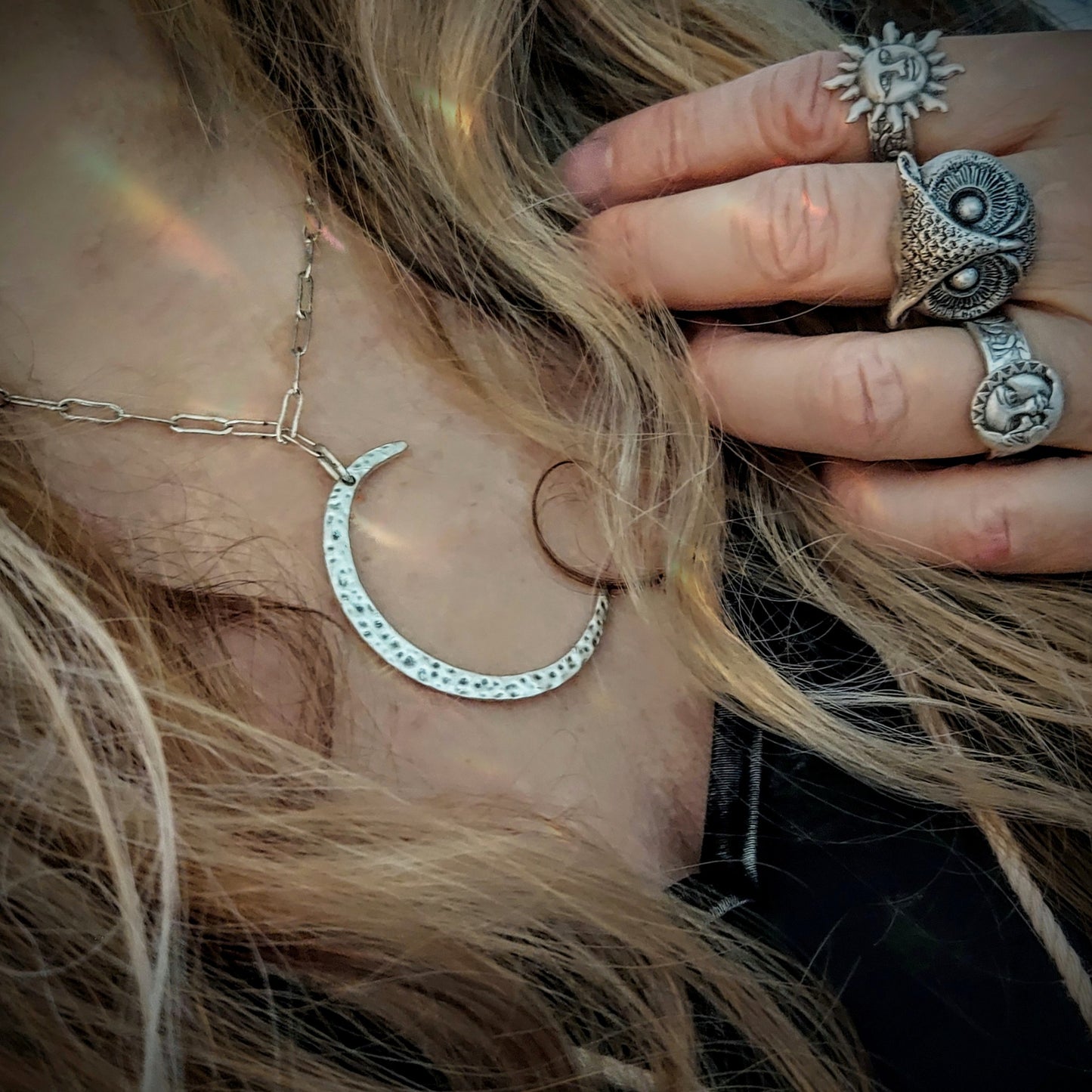 Crescent moon necklace