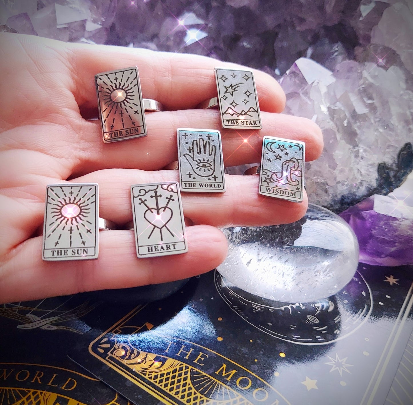 The Three of Swords Tarot Card Ring