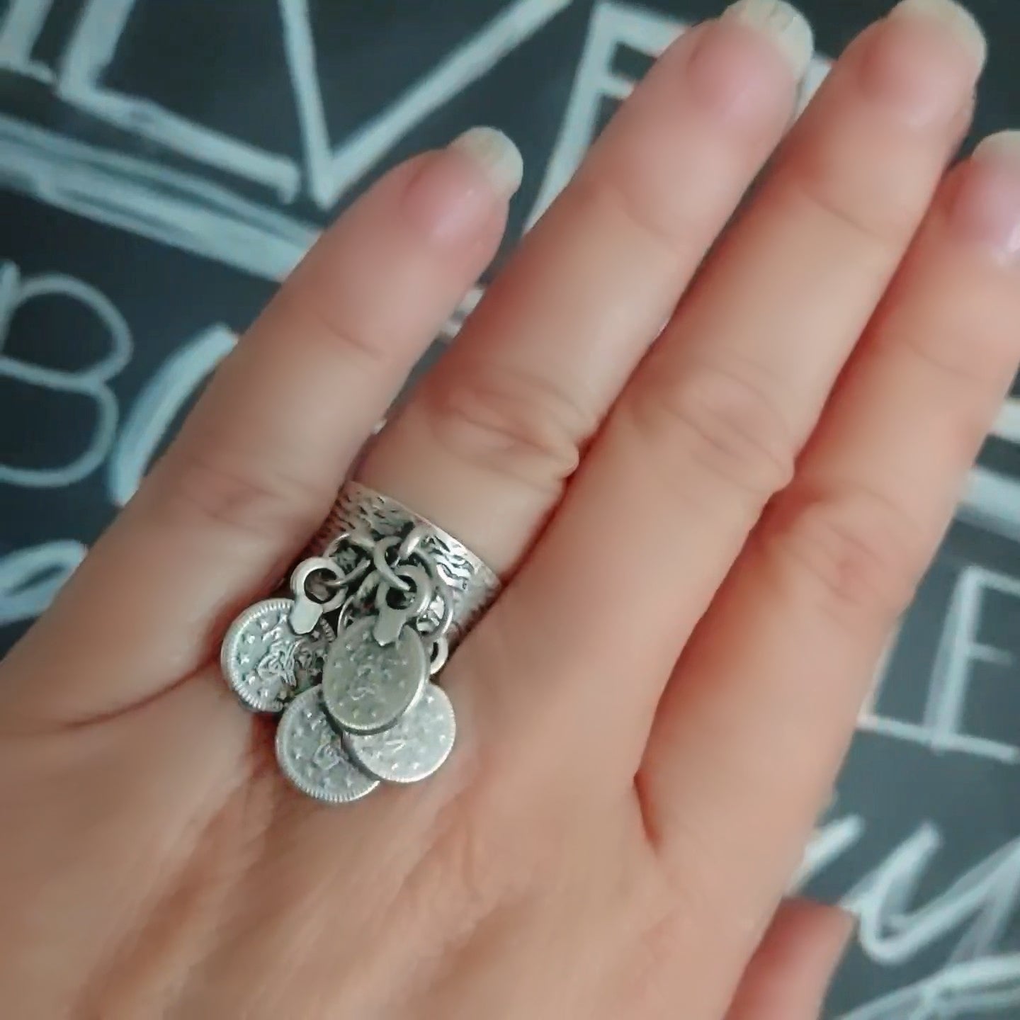 Dangling Coins Ring