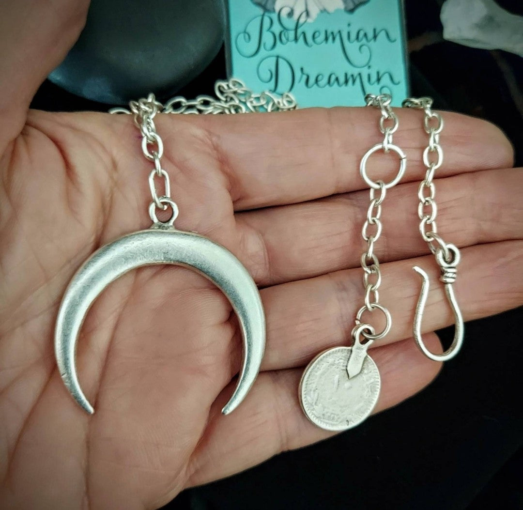 Crescent Moon Large Necklace