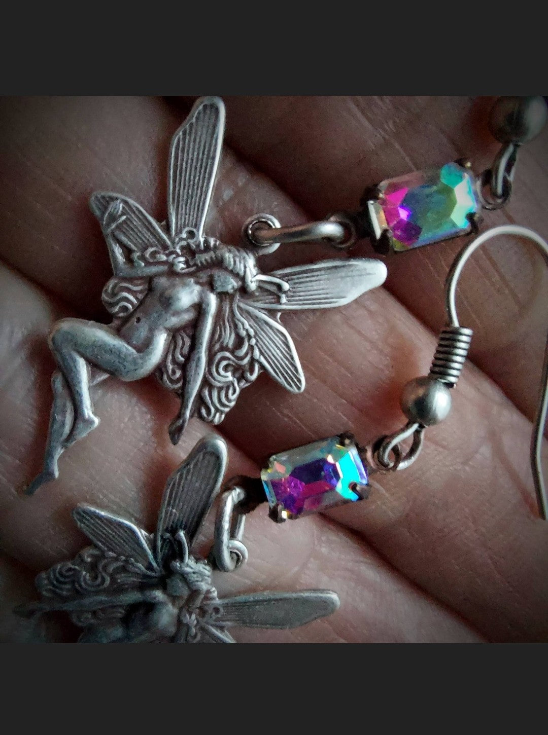 Fairy Earrings with Vintage Crystals