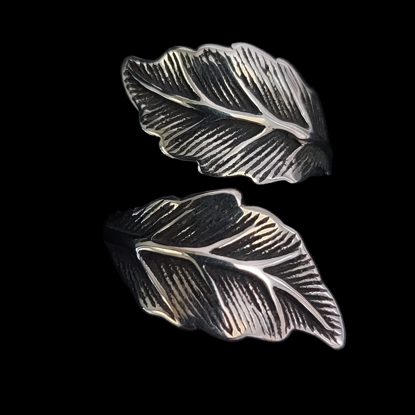 Leaf Stainless Steel Ring