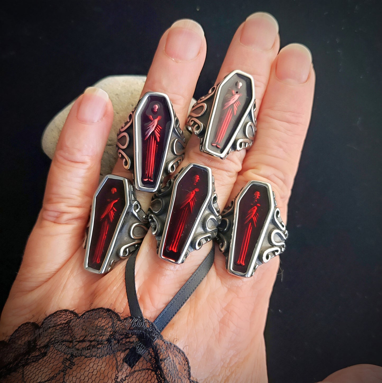 Red Coffin Ring