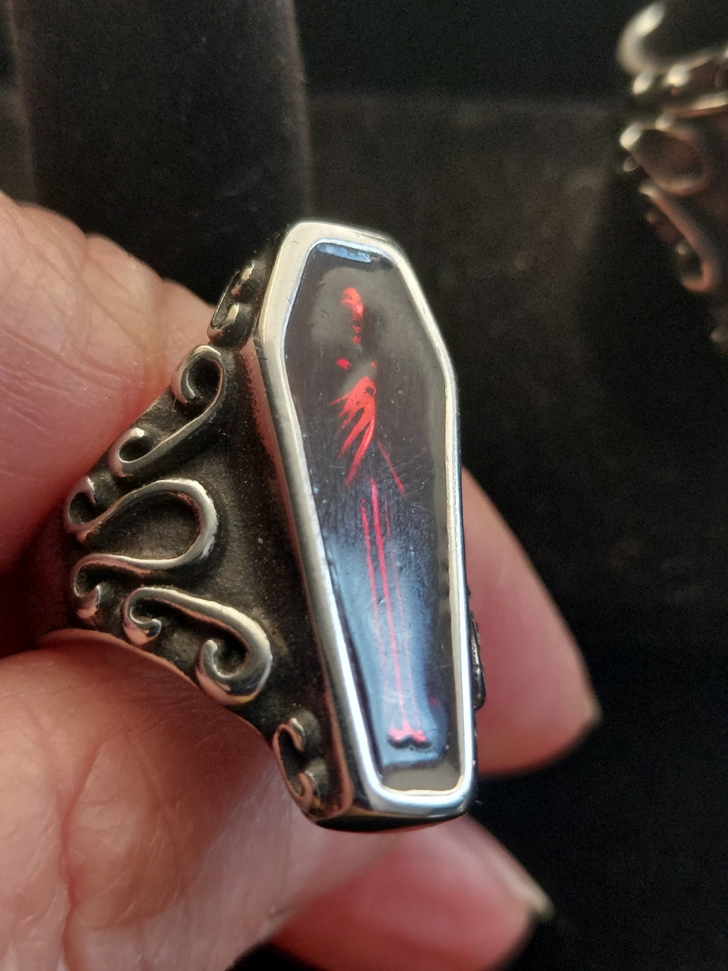 Red Coffin Ring