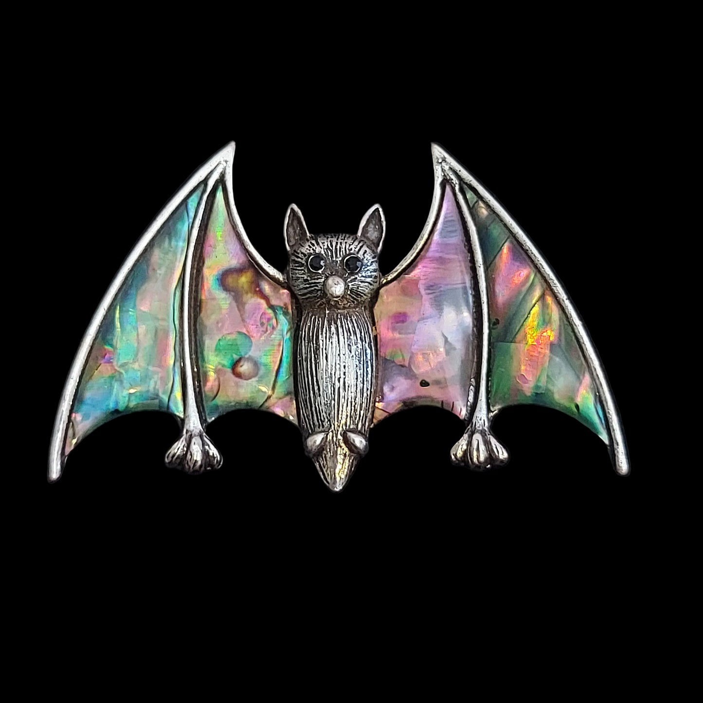 Abalone Bat Brooch Pin
