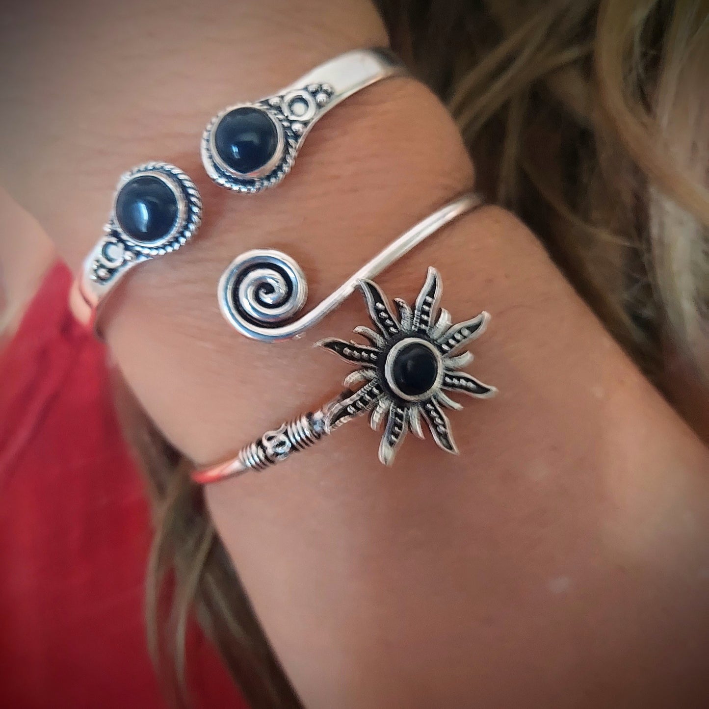 Sun with Black Onyx Bracelet