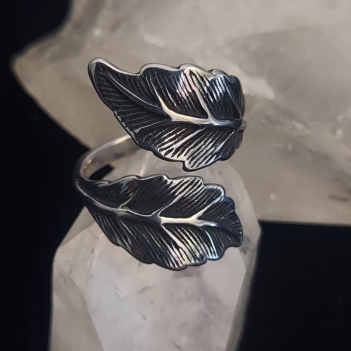 Leaf Stainless Steel Ring