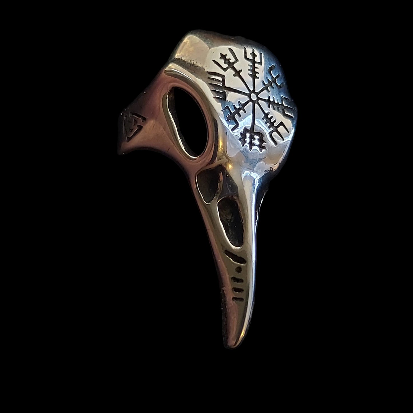 Raven Skull Viking Stainless Steel Ring