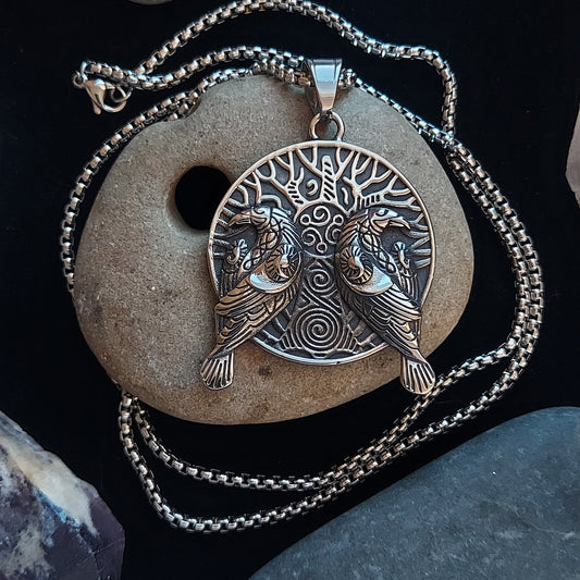 Double Raven Necklace