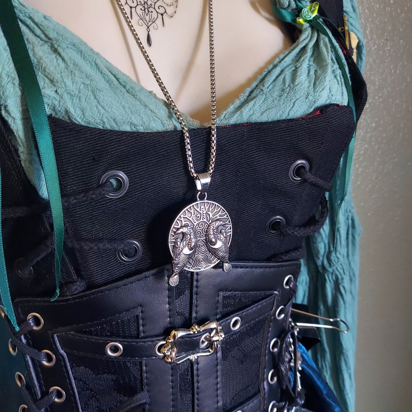 Double Raven Necklace