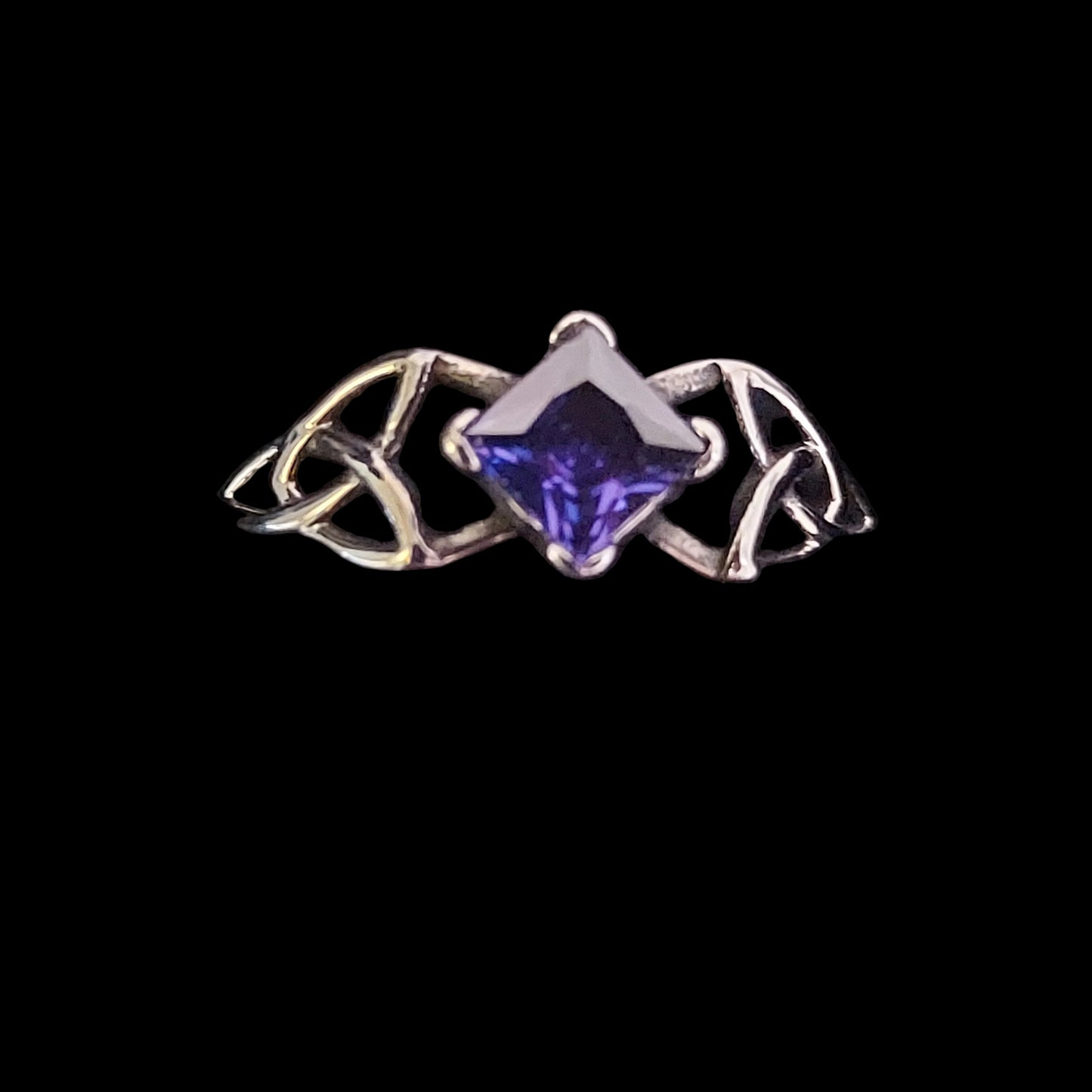Gothic Ring With Purple Zircon