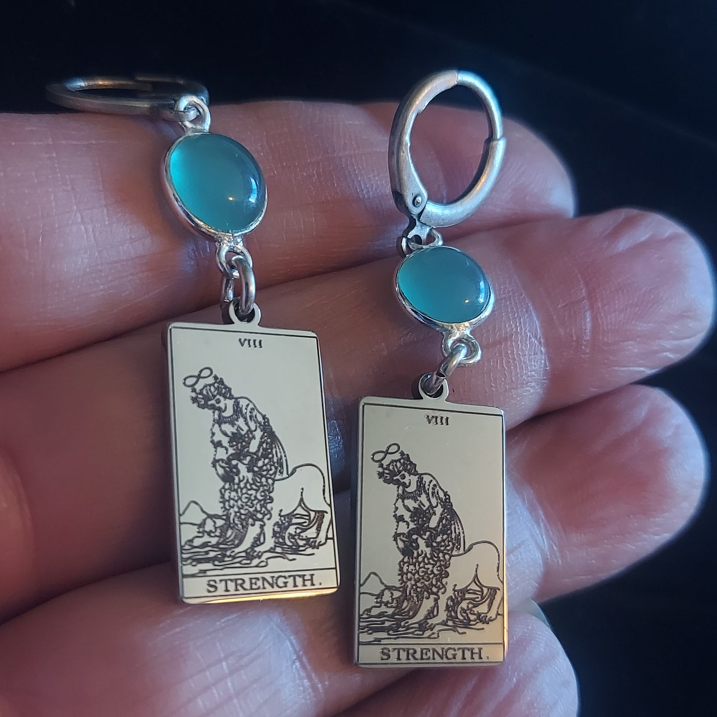 Strength Tarot Card Earrings