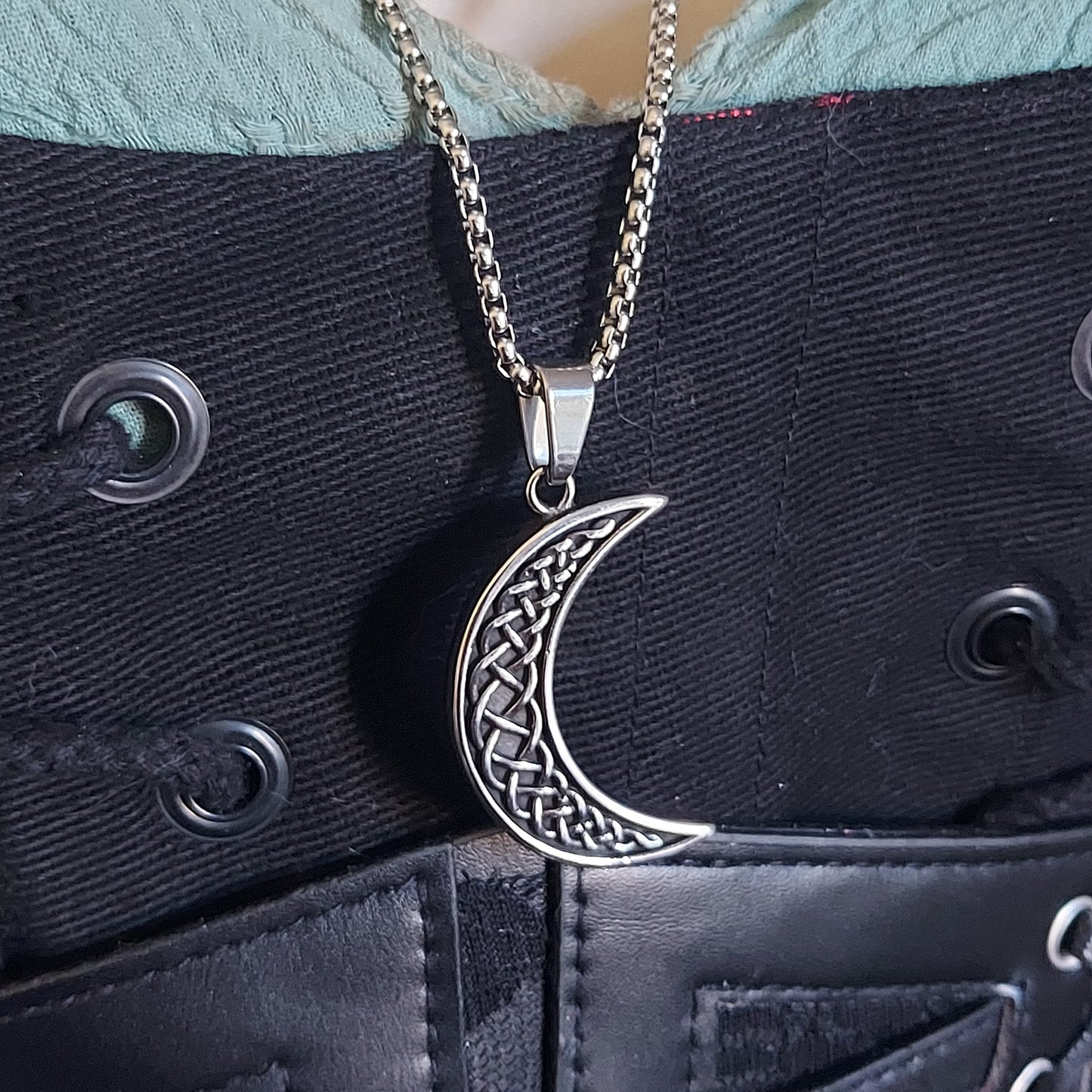 Crescent Moon Celtic Necklace