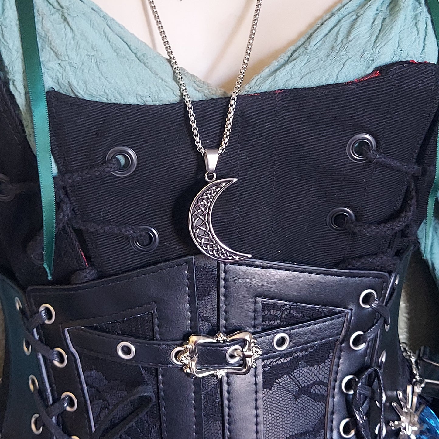 Crescent Moon Celtic Necklace