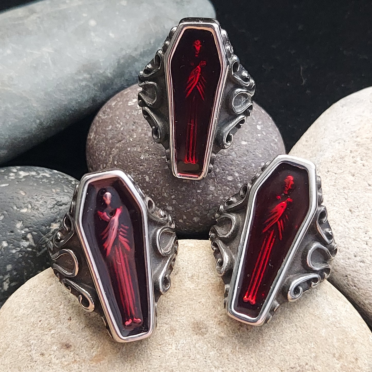 Red Coffin Ring
