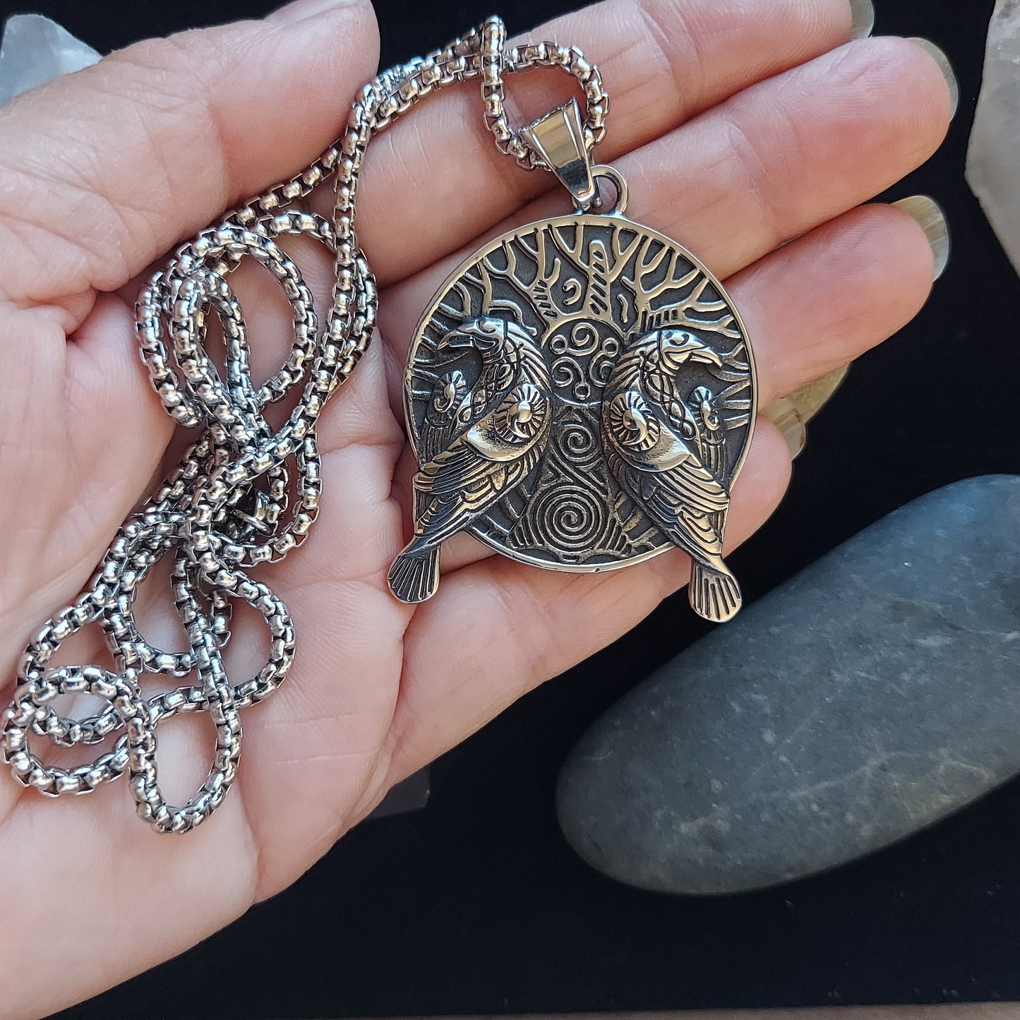 Double Raven Necklace