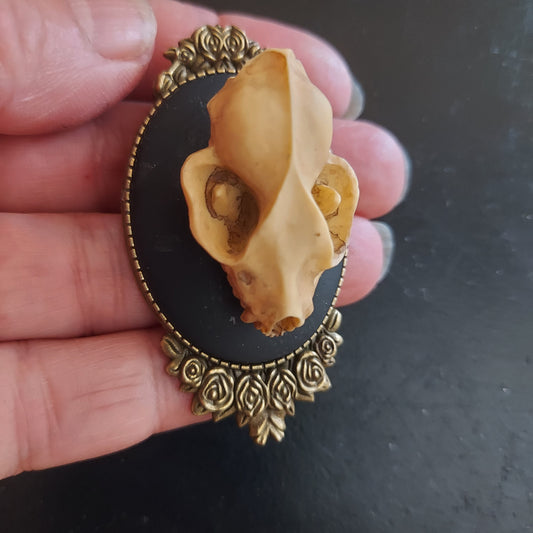 Bat Skull Brooch Pin