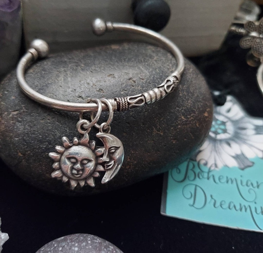 Sun and Moon Cuff Bracelet