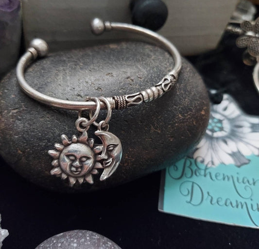 Sun and Moon Cuff Bracelet