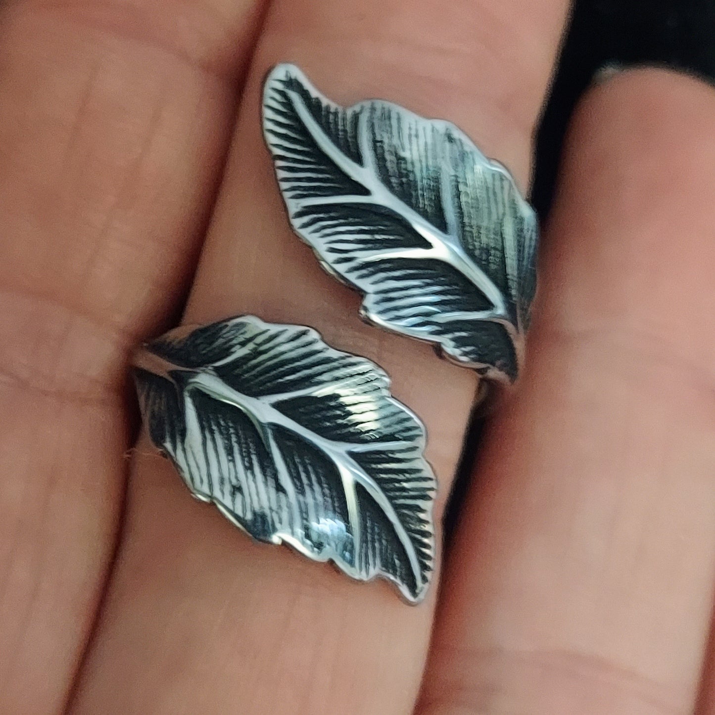 Leaf Stainless Steel Ring