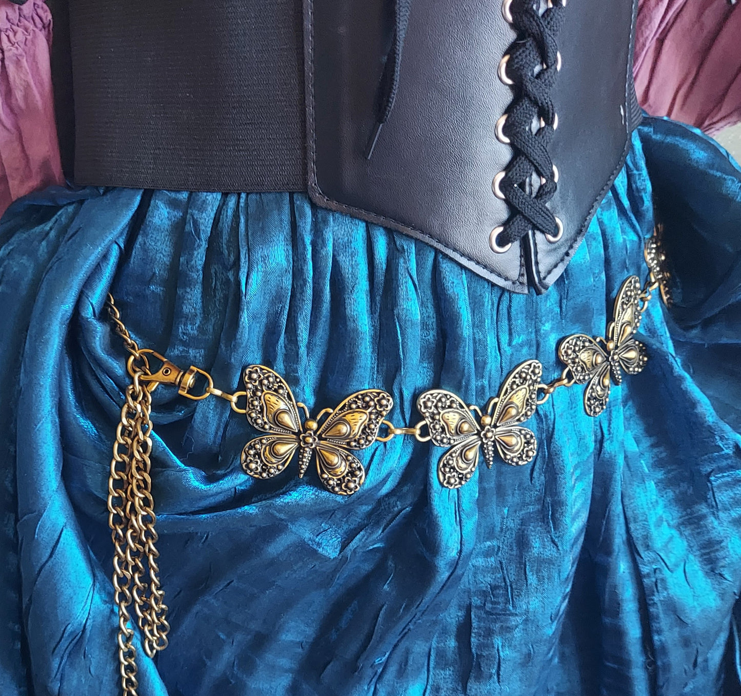 Butterfly Belly Chain Belt- Gold