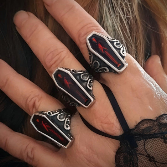 Red Coffin Ring