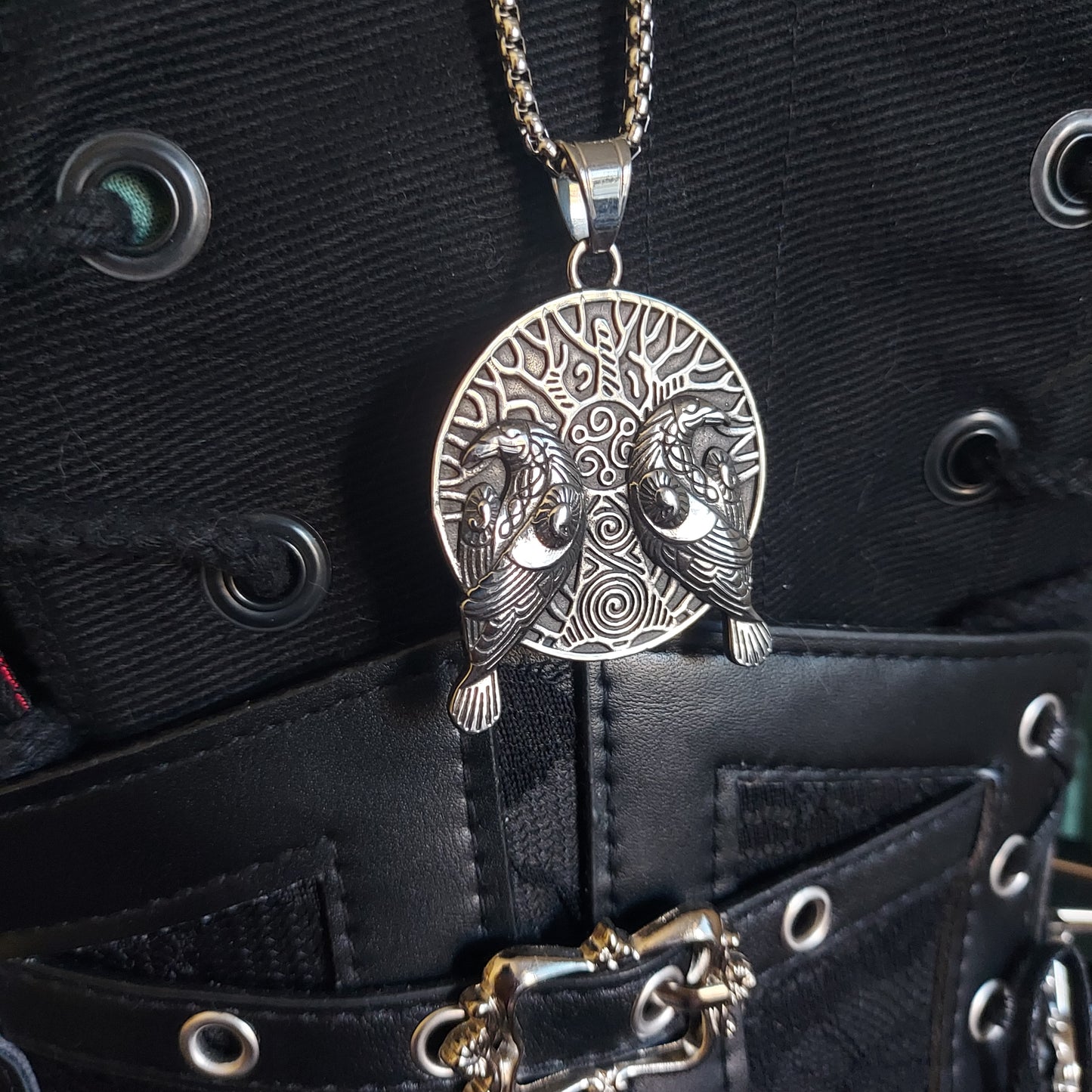 Double Raven Necklace