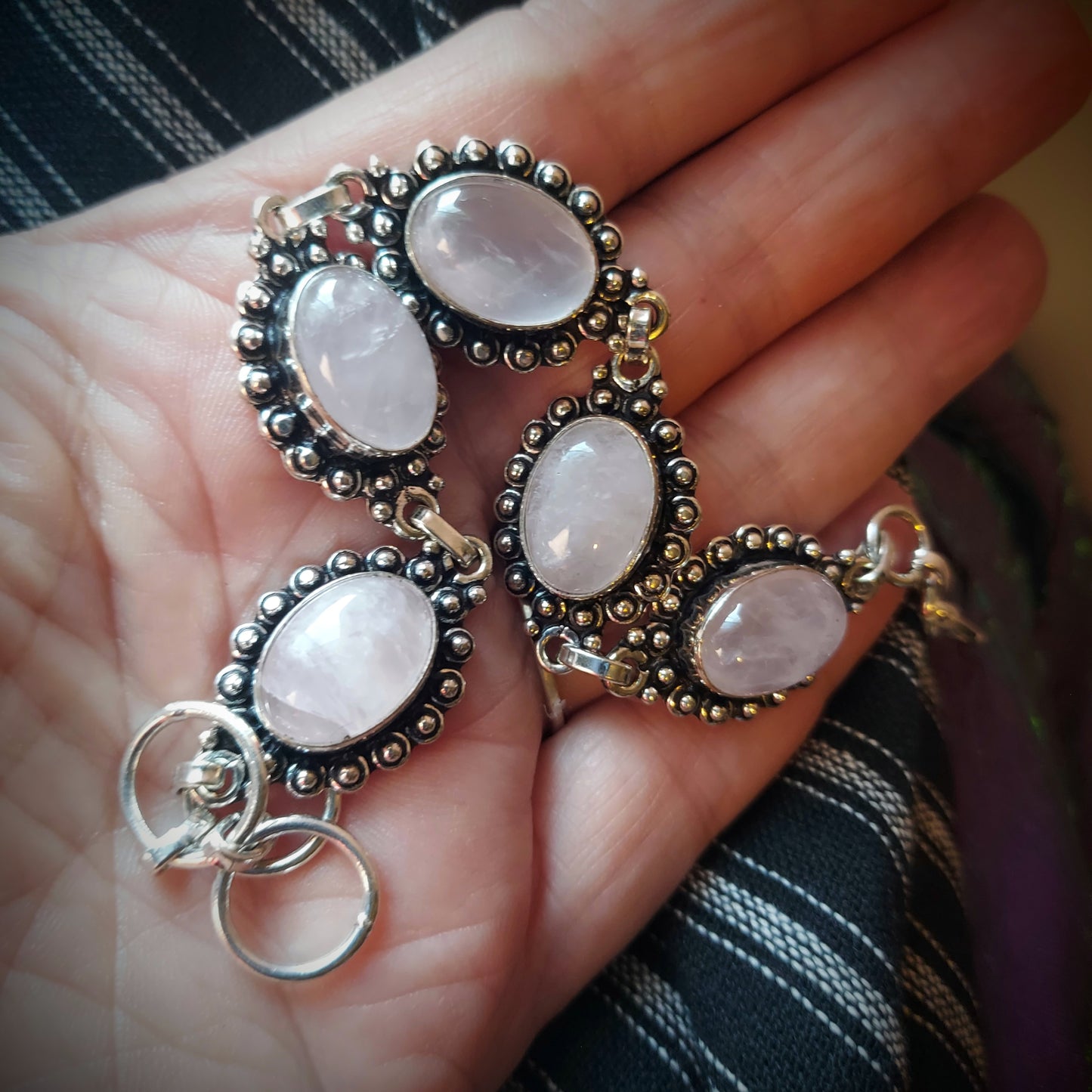Rose Quartz Link Bracelet
