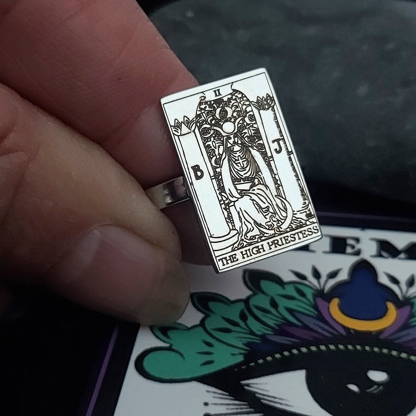 The High Priestess Tarot Card Ring