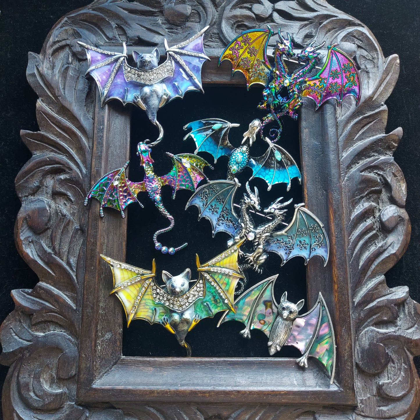 Purple Baby Bat Brooch Pin