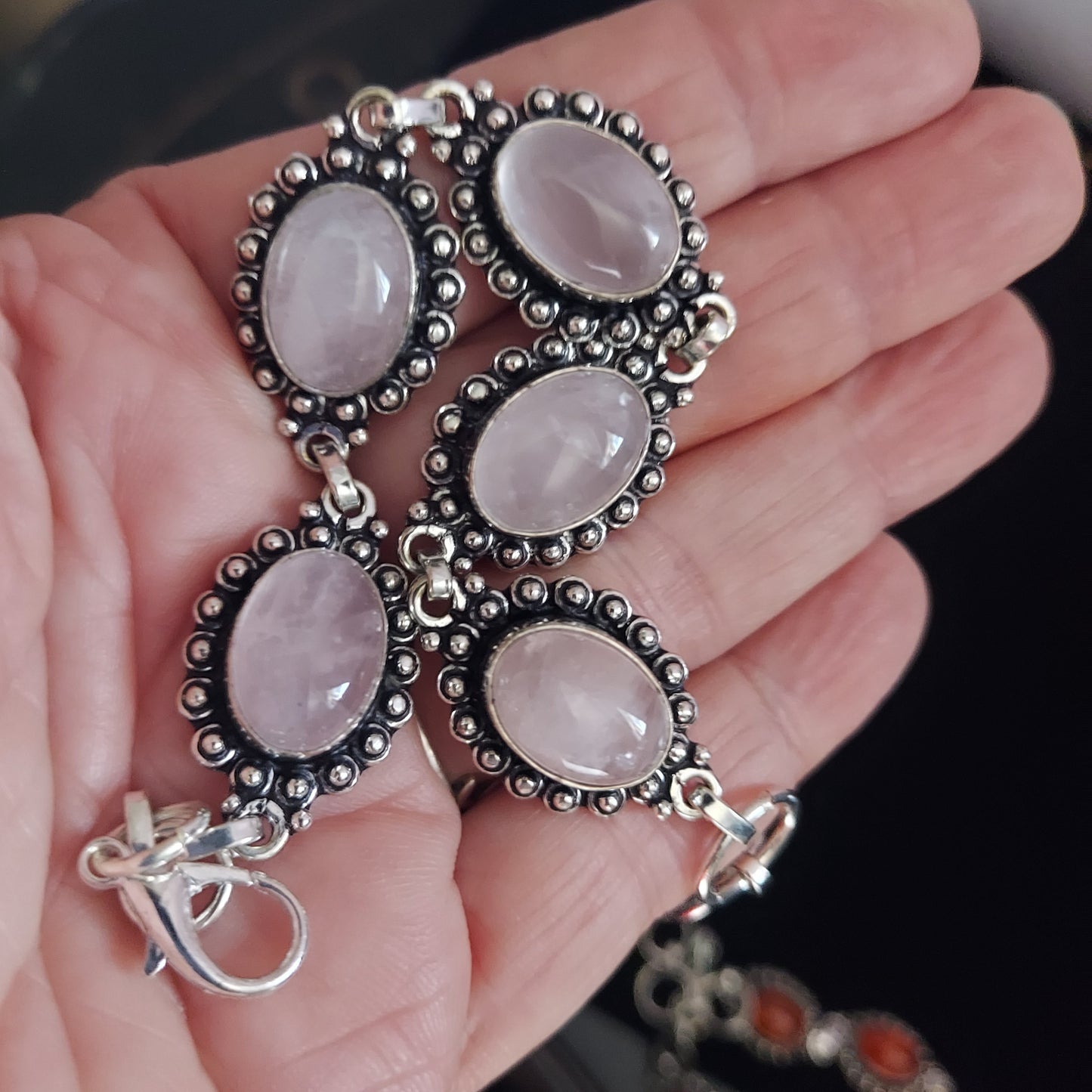 Rose Quartz Link Bracelet