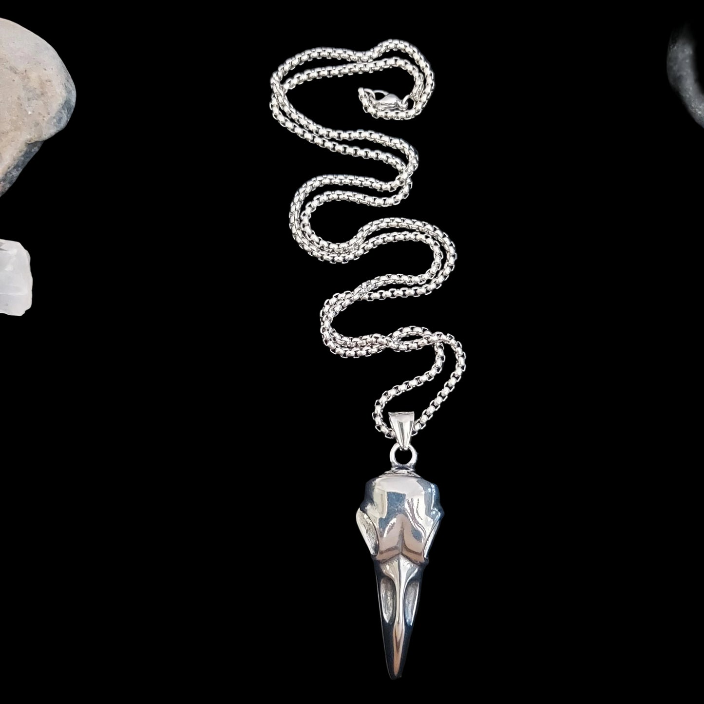 Raven Skull Necklace Stainless Steel