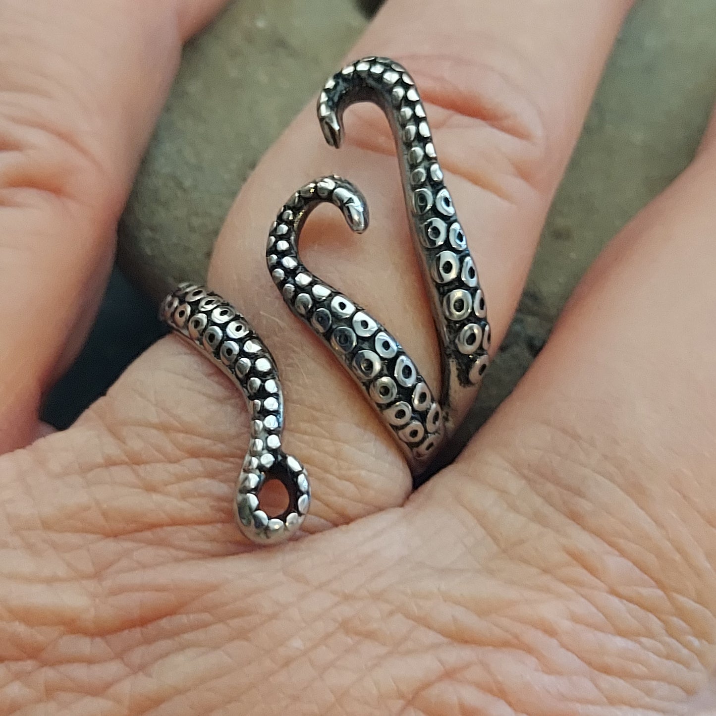 Octopus Tentacles Stainless Steel Ring